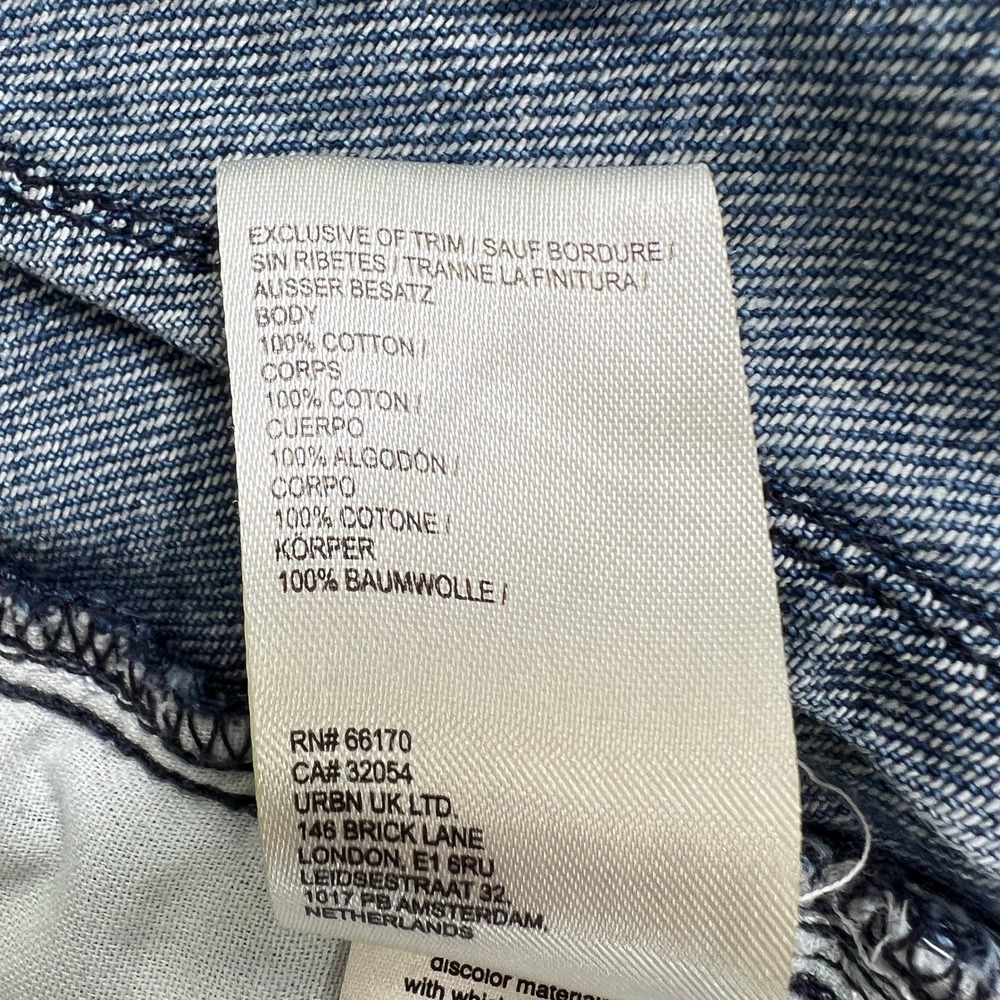 Pilcro Wide Leg Crop Jeans in Medium Blue - Picture 7 of 10